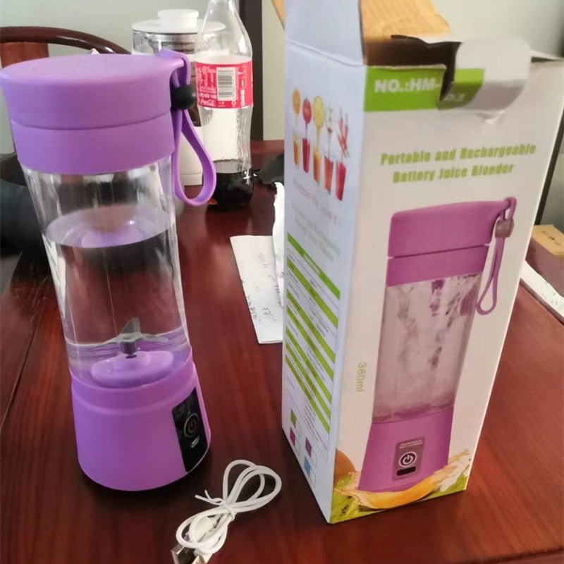 Portable Blender With USB Rechargeable Fruit Juice Mixer Portable Electric Mini Juicer - silverfoxgoods